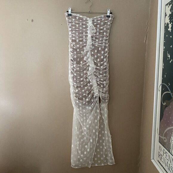 Majorelle White Mesh Dot Lace Bodycon Brady Dress Revolve NWT Sz XS - Picture 10 of 14